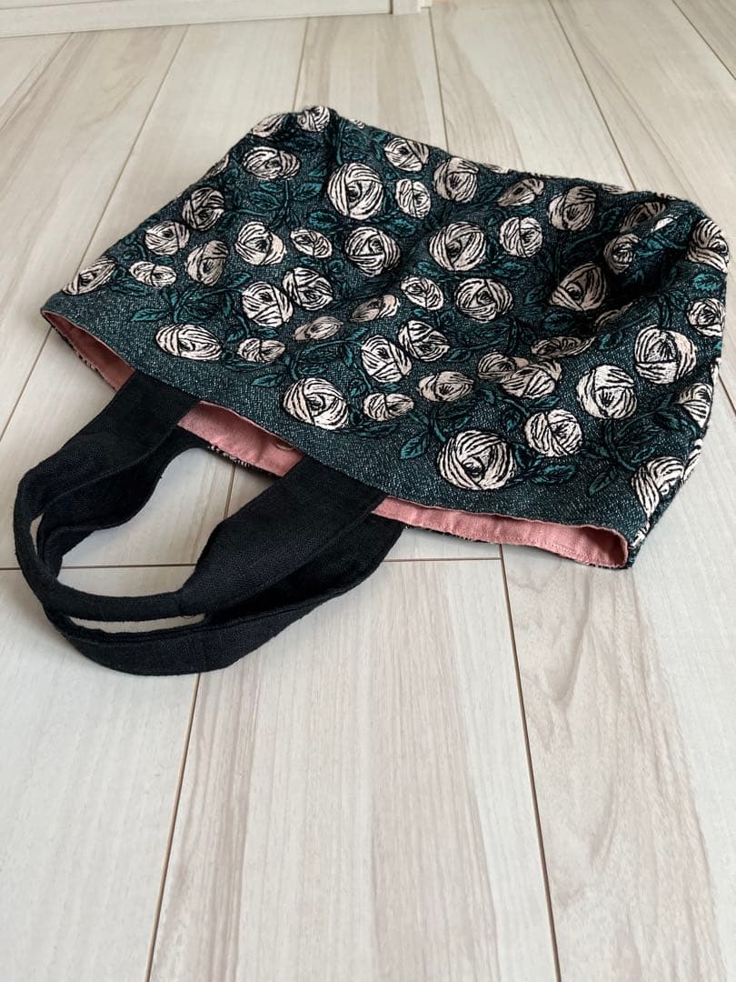 スッシーミナペルホネン ハンドメイド☆rosy blue greenトート