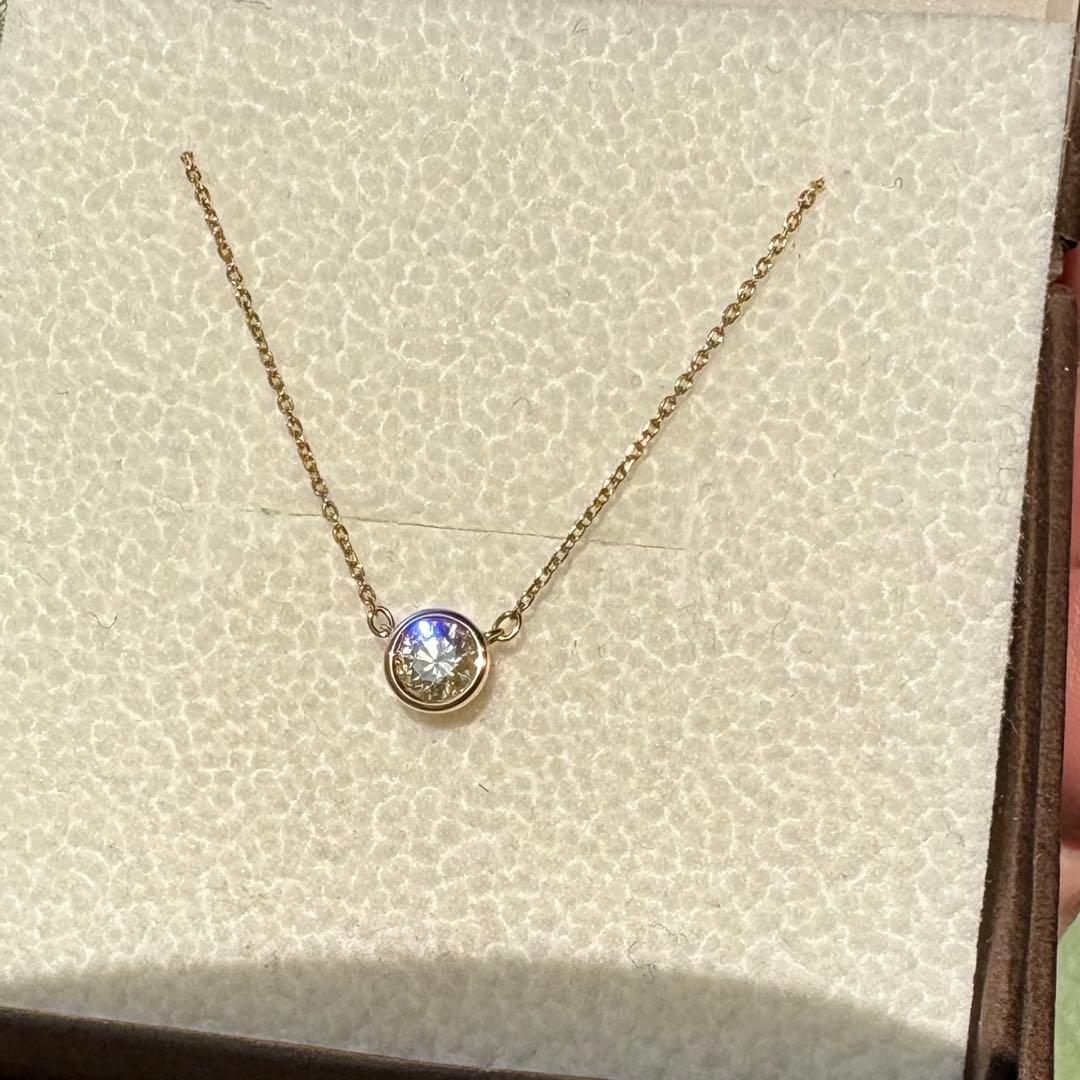 k18 ダイヤモンドネックレス ベゼル フクリン