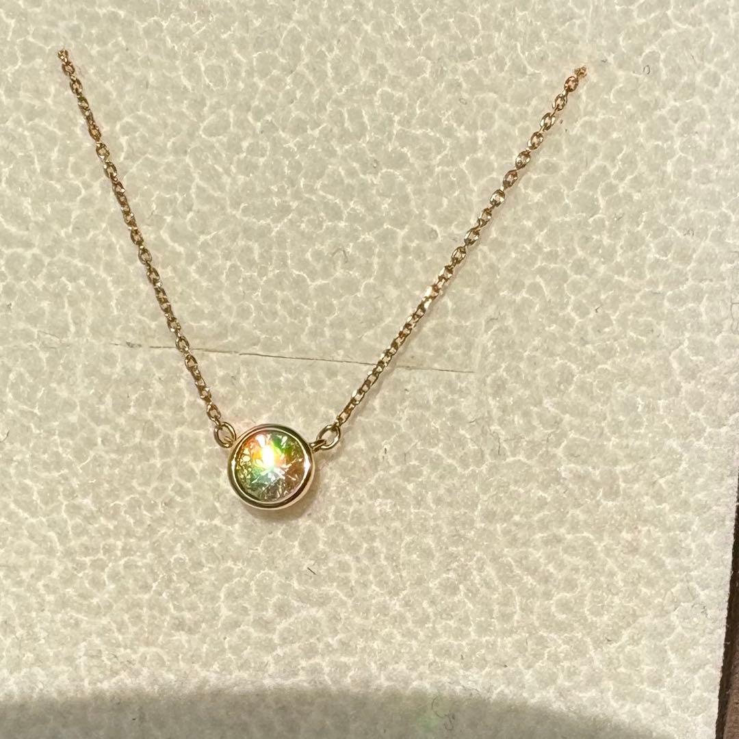 k18 ダイヤモンドネックレス ベゼル フクリン