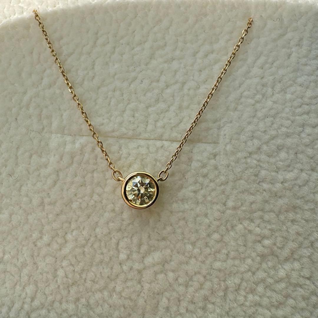 k18 ダイヤモンドネックレス ベゼル フクリン