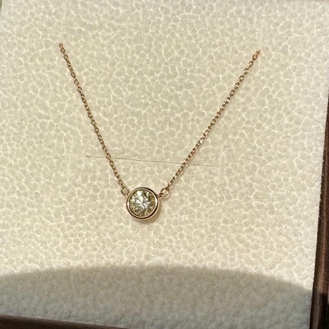 k18 ダイヤモンドネックレス ベゼル フクリン