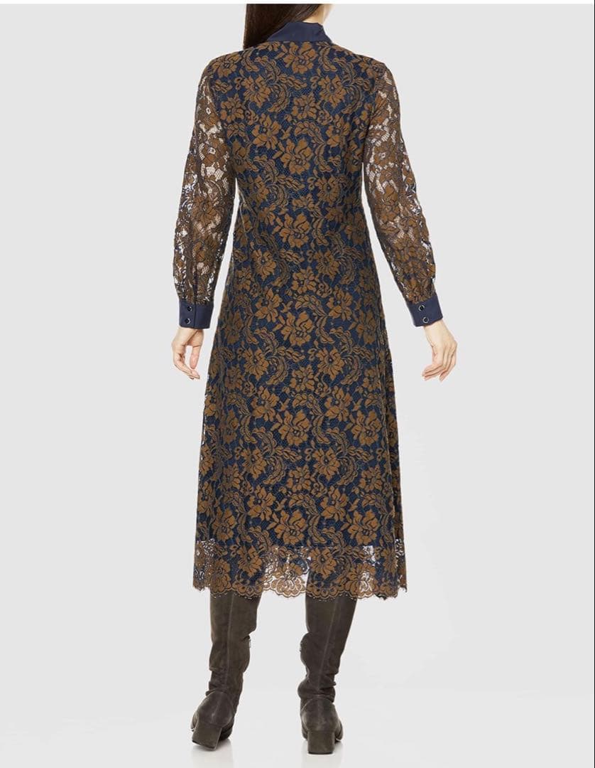 グレース配色レースボウタイワンピース　ダイアグラム　グレースクラス