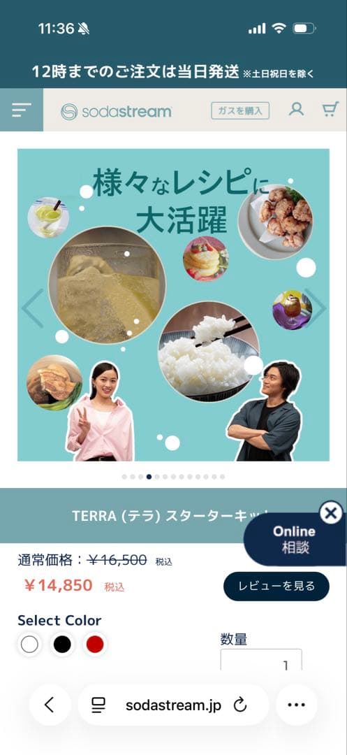 sodastream TERRA スパークリングウォーターメーカー