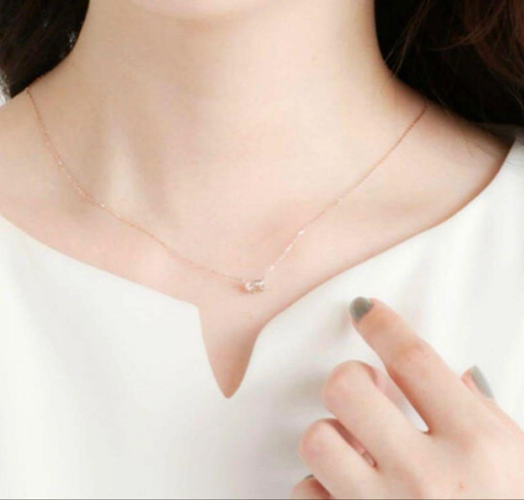 ete K10MPGミスティローズ　トパーズネックレス