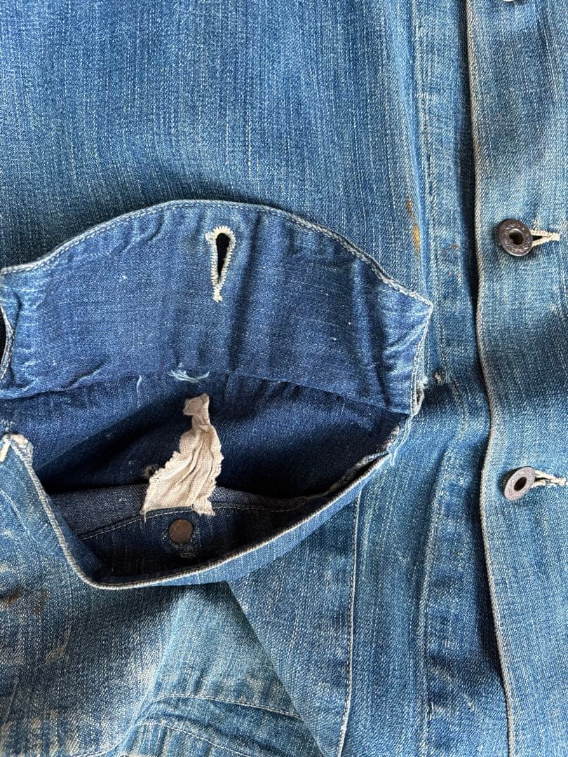 40s US ARMY デニムカバーオール　M-41 月桂樹ボタン