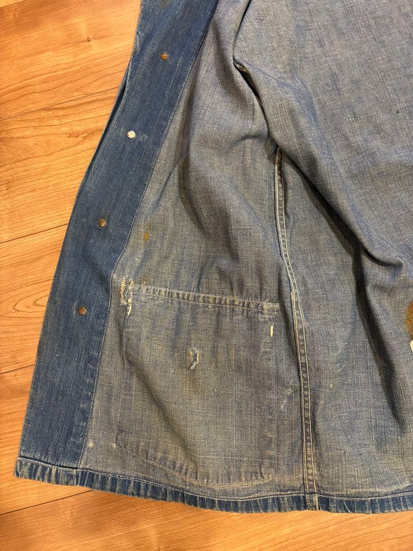 40s US ARMY デニムカバーオール　M-41 月桂樹ボタン