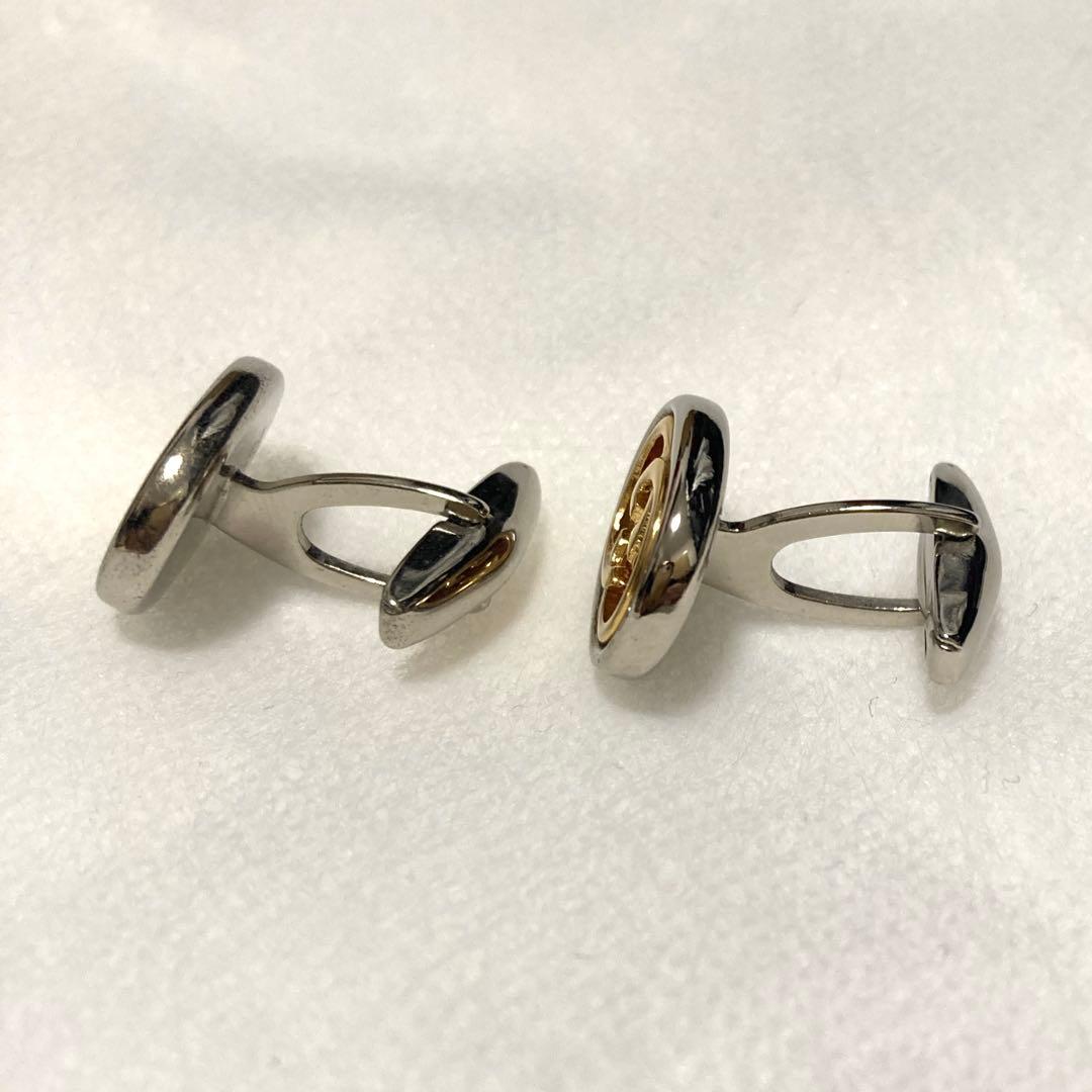 希少【美品】GUCCI カフス&タイピンセット　シェリーライン　グッチ　シルバー