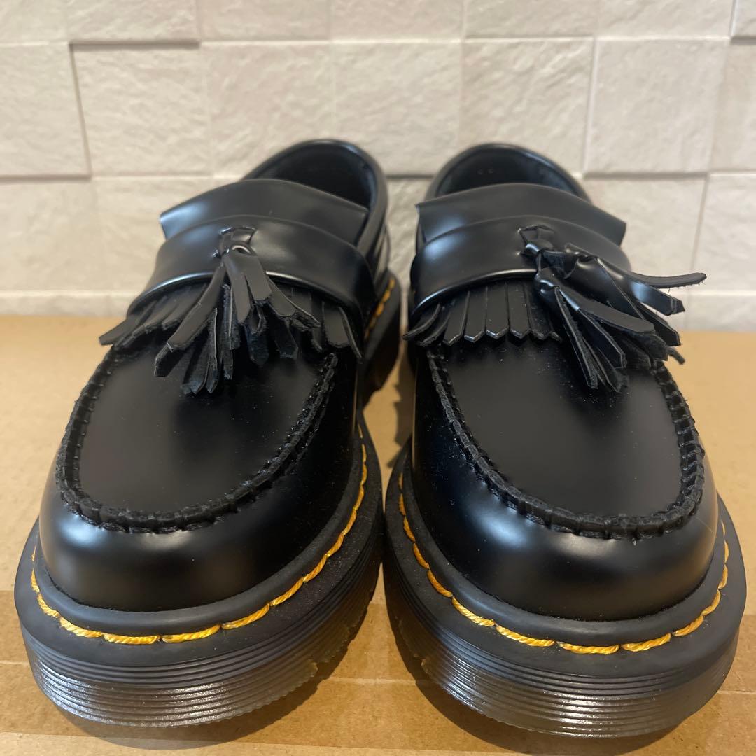 ドクターマーチン　エイドリアン　フリンジ付きブラックローファー 23.5cm