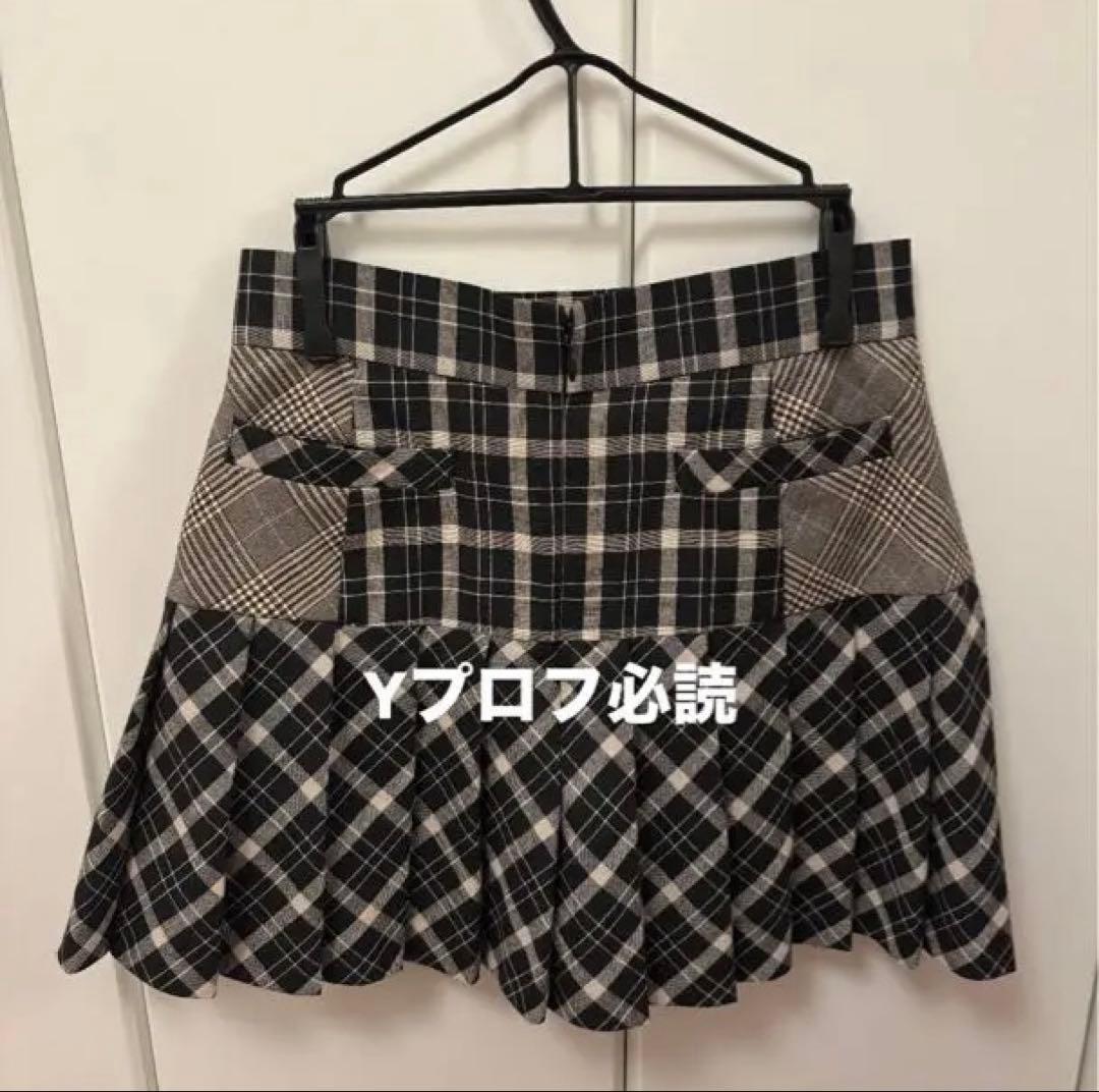 【正規品】andmary Coco check pleats skirt M