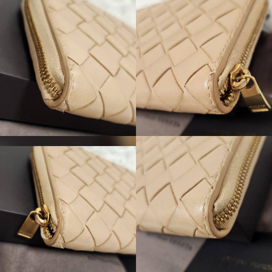 現代モデル ボッテガヴェネタ マキシイントレチャート ジップアラウンド　長財布