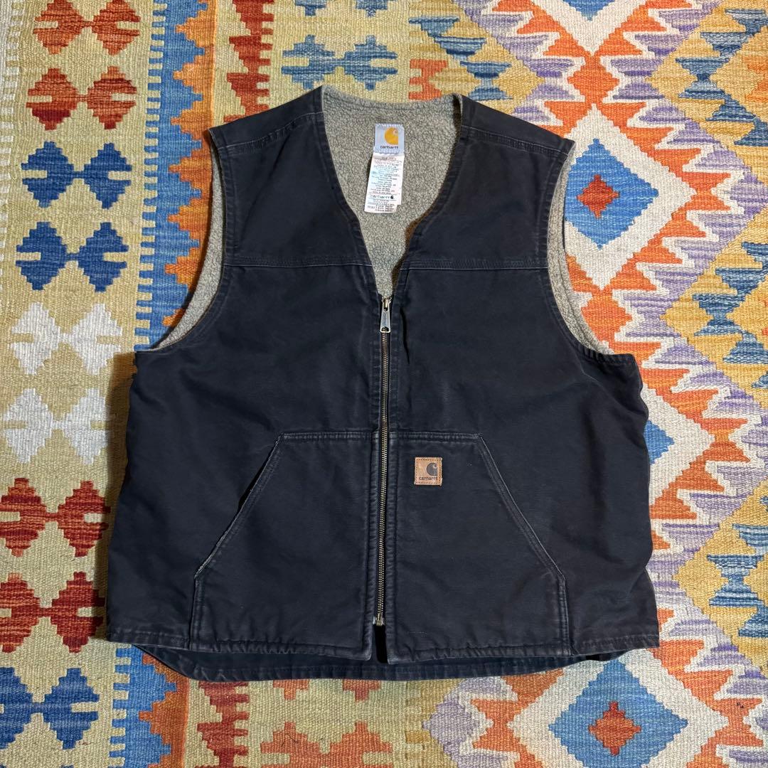 Carhartt ダークグレー ジップアップベスト
