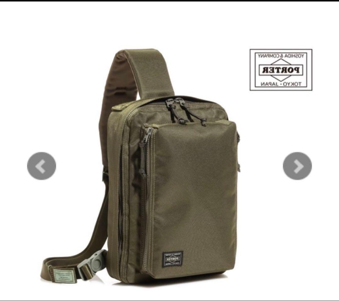 ✨極美品✨ PORTER UNIT スリングショルダーバッグ　カーキ