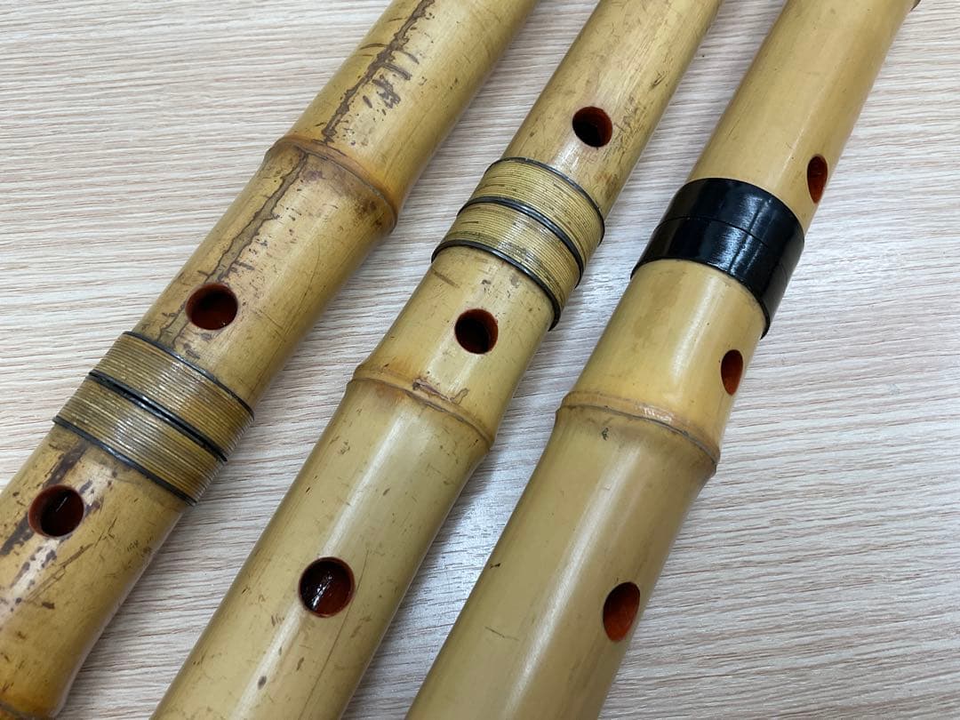 【俊洞作】尺八 竹製 3本まとめて 和楽器