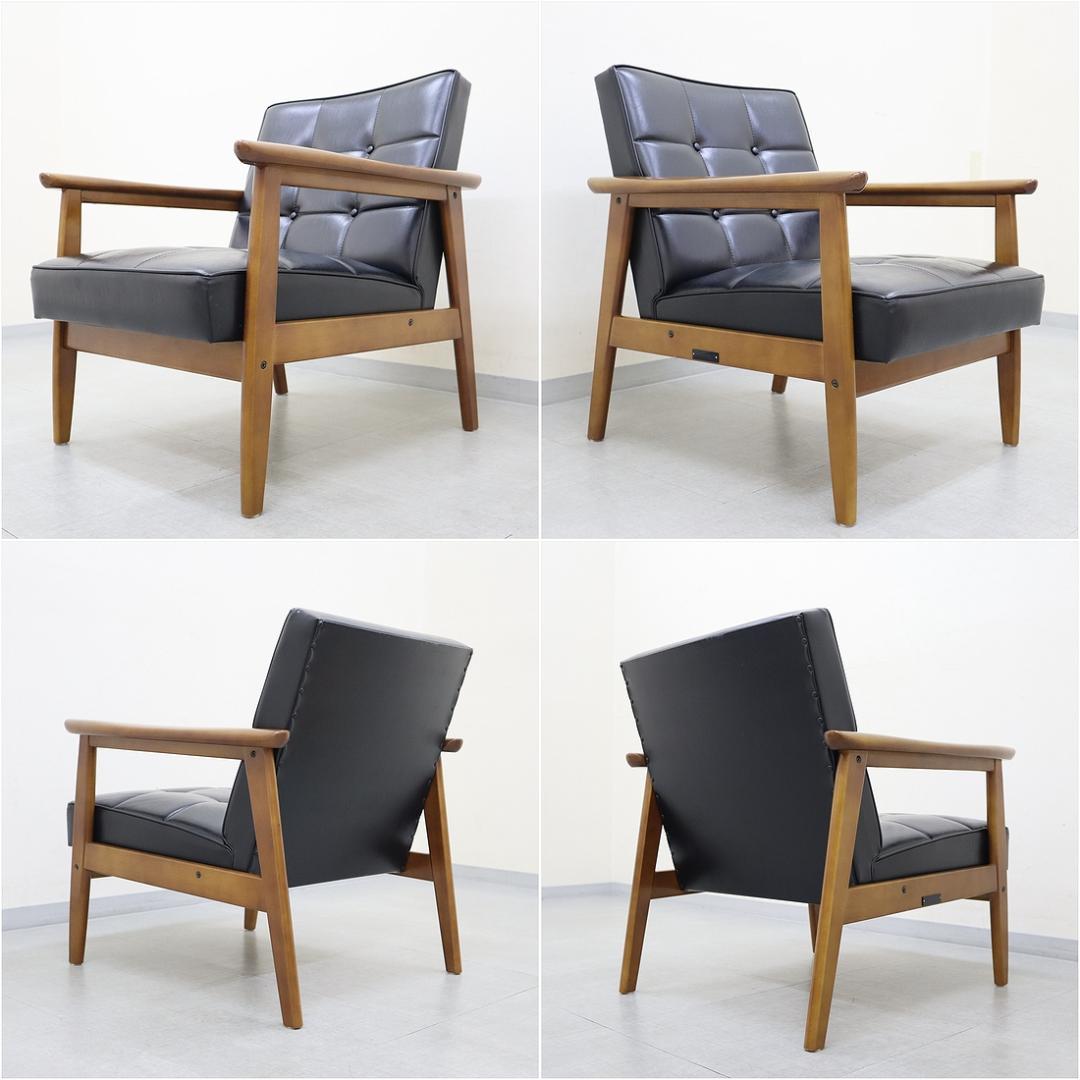 カリモク60 ロクマル Kチェア 1シーター スタンダード ブラック ソファ