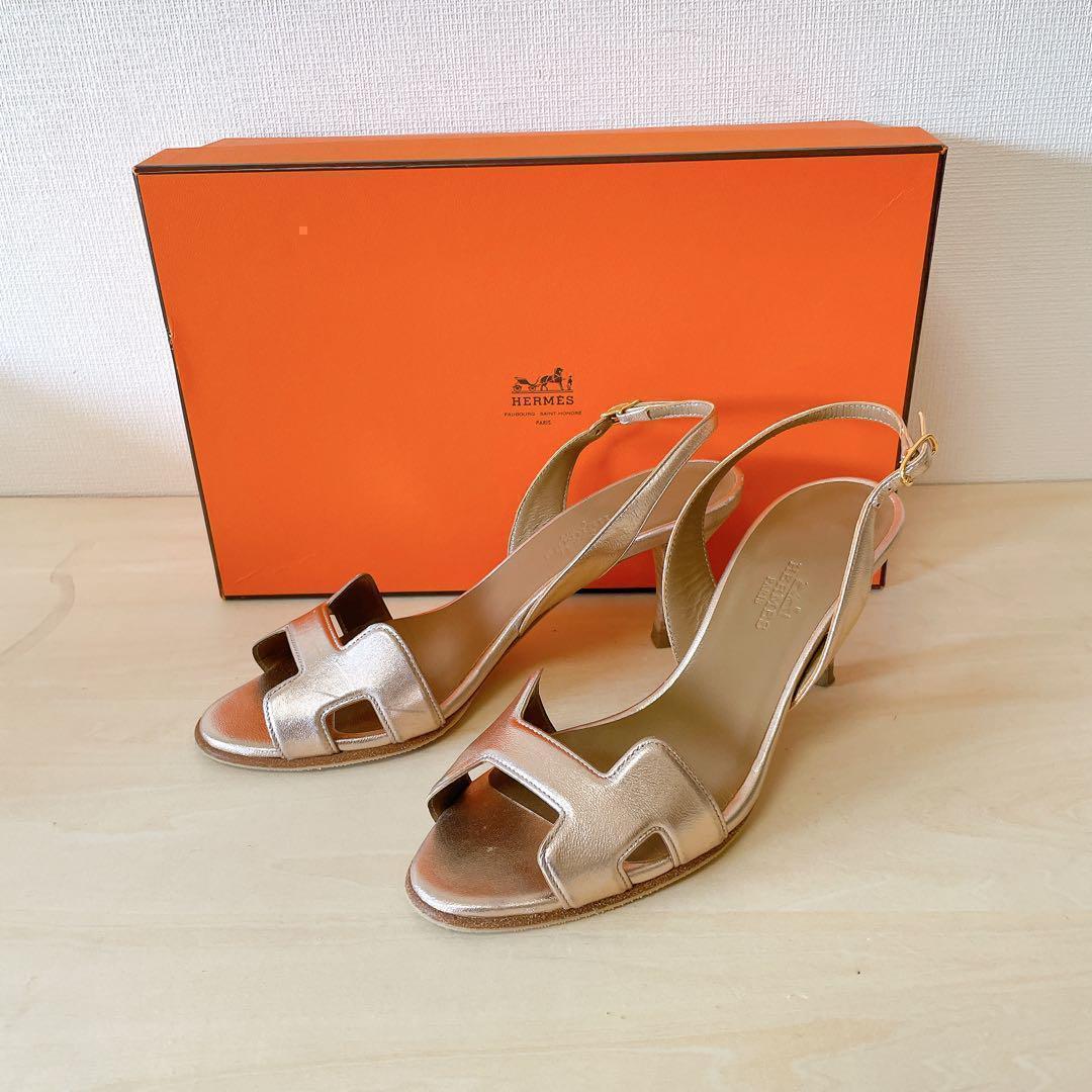 HERMES エルメス サンダル ミュール ストラップ 箱あり　サイズ35