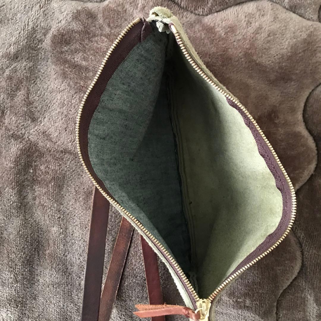 鮎*師様 スウェード サコッシュ スタッズ　FLOWER GOLD TURQUO