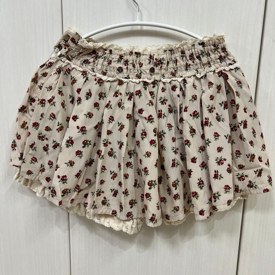 激レア LIZLISA 花柄 ベルト付き キュロット y2k 姫ギャル 森ガール