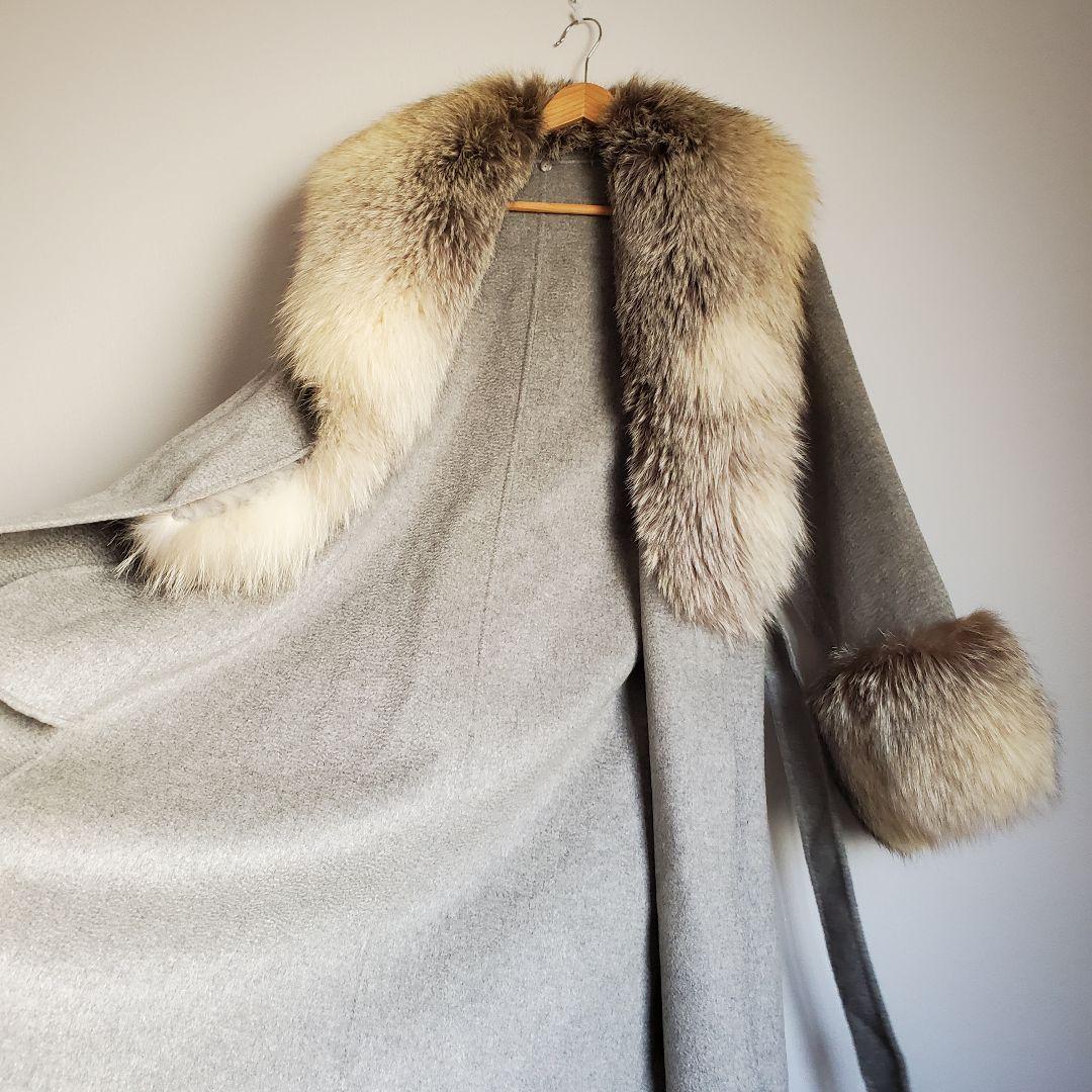 ジャケット・アウター archive grunge fox fur coat cashmere y2k