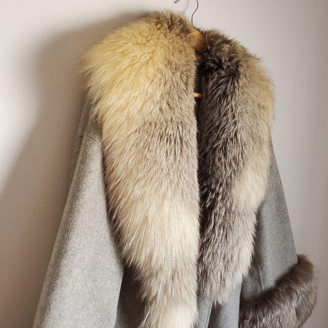 ジャケット・アウター archive grunge fox fur coat cashmere y2k