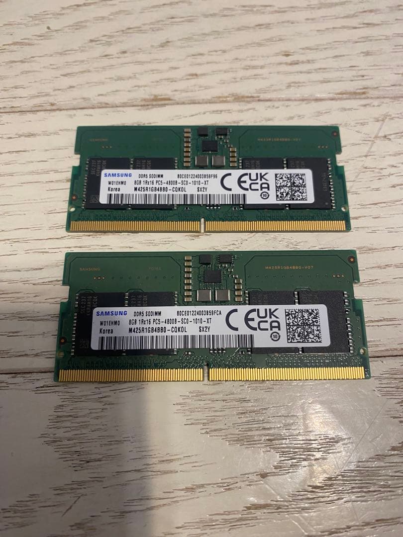 Samsung DDR5 PC-4800 8g 2枚セット