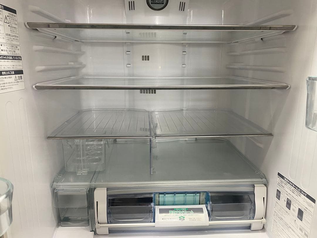 日立冷蔵庫　517L 2015年製　観音開き　ガラス画面　6ドア　自動製氷機