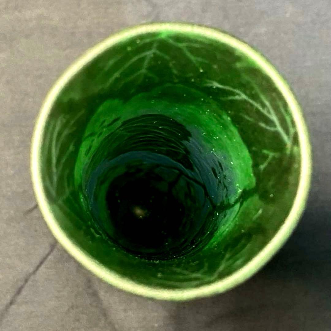 北一硝子　アンティーク調　ガレ風花瓶　一輪挿し　葡萄　アールヌーボー　レア