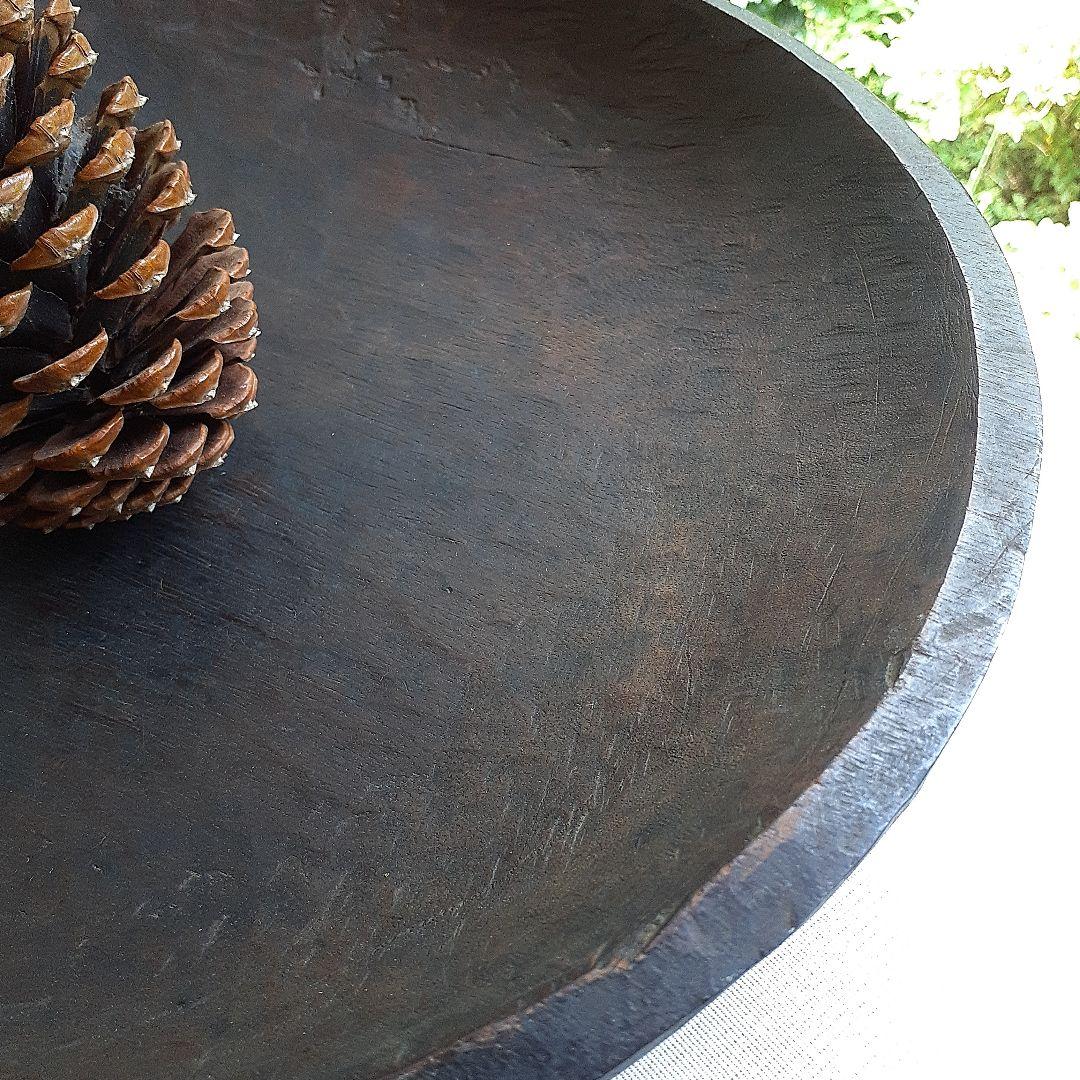 こね鉢　木彫り　くりぬき　　 木製器　古道具　アンティーク