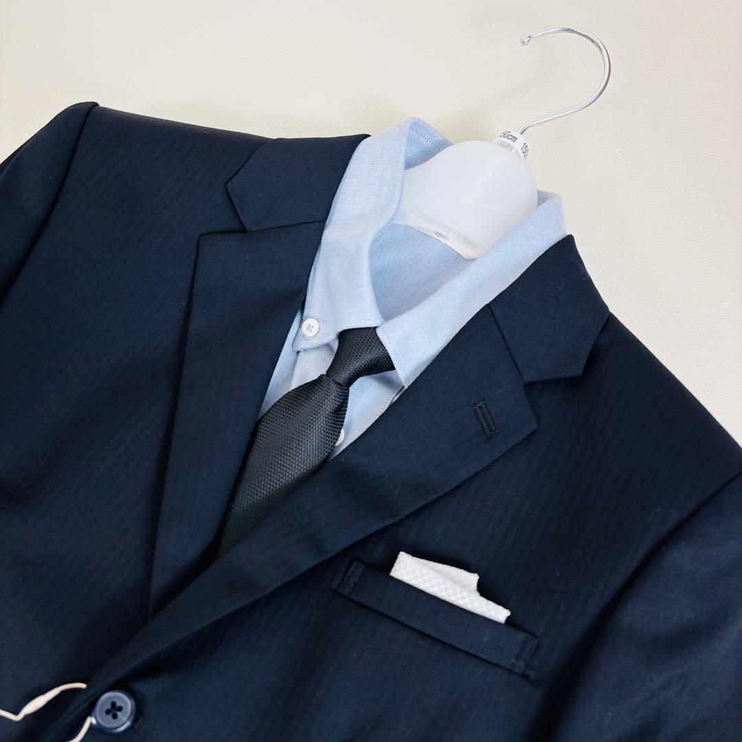 2627【新品タグ付】ショパン 150cm フォーマル 5点+1セット ネイビー