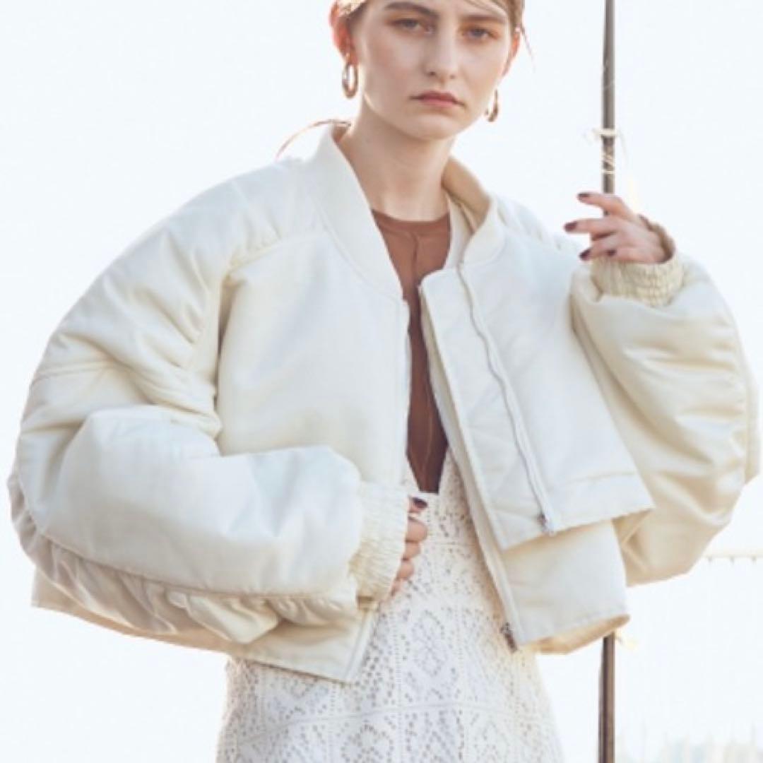 未使用タグ付き✨ solace ソレイス 短丈 MA-1ブルゾン アイボリー