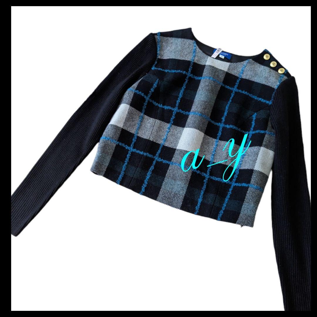 【状態良好】原宿本店限定クレストブリッジチェックループヤーンツイードセットアップ