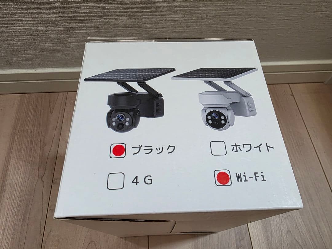 ​【新品・未使用】ソーラーPTZ防犯カメラ Wi-Fiモデル 黒