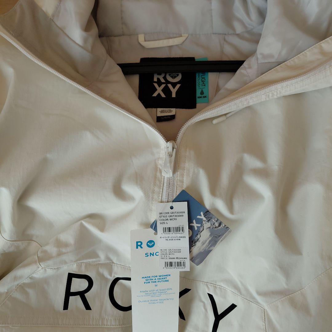 【新品未使用25-26最新】ROXY スノボウェア 白 Lプルオーバー(女性用)