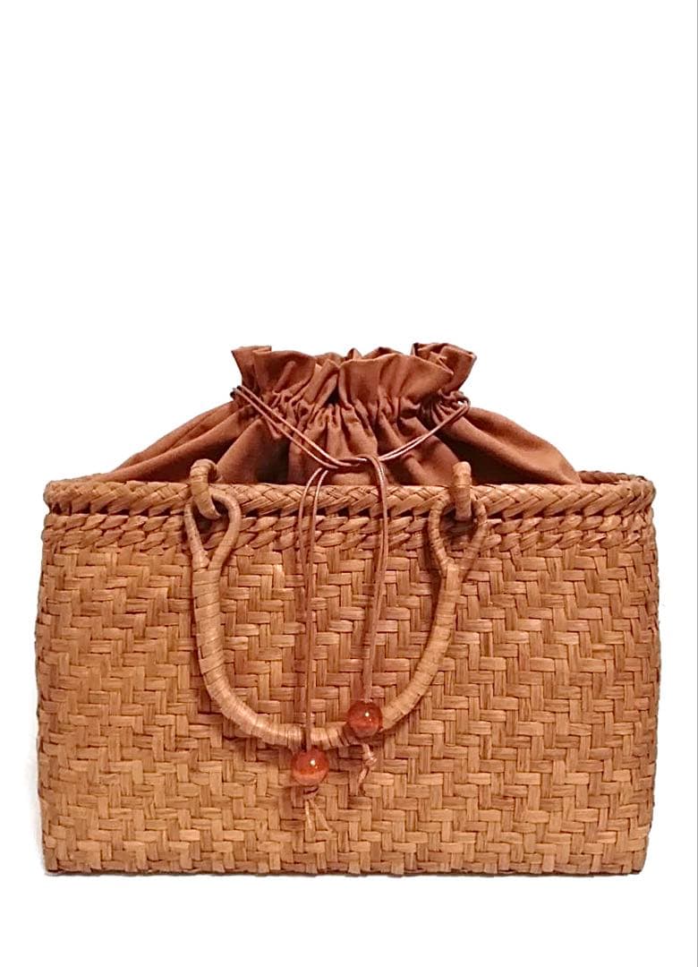 山葡萄バッグ横長網代