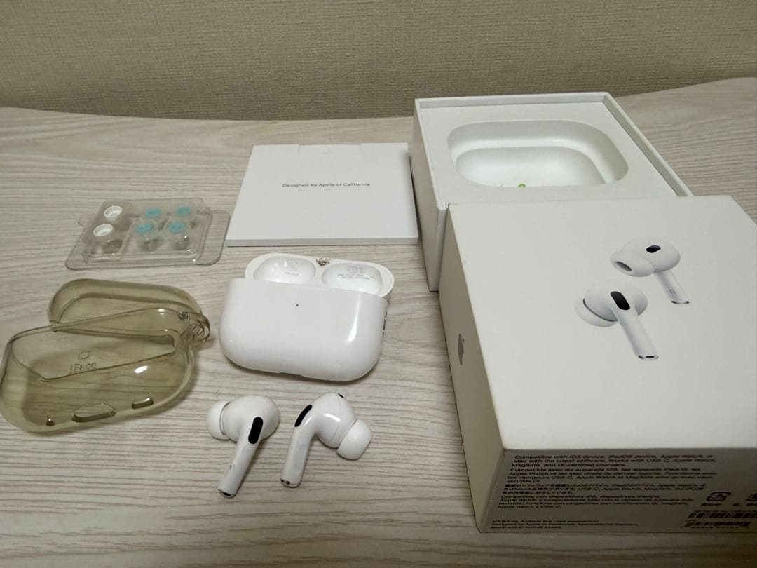 AirPods Pro 2 Apple Care+保証付イヤーパッド・ケース付