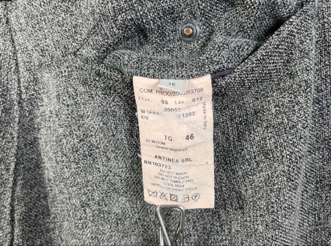 【00s EMPORIO ARMANI】ノータックスラックス　ごま塩　ストレート