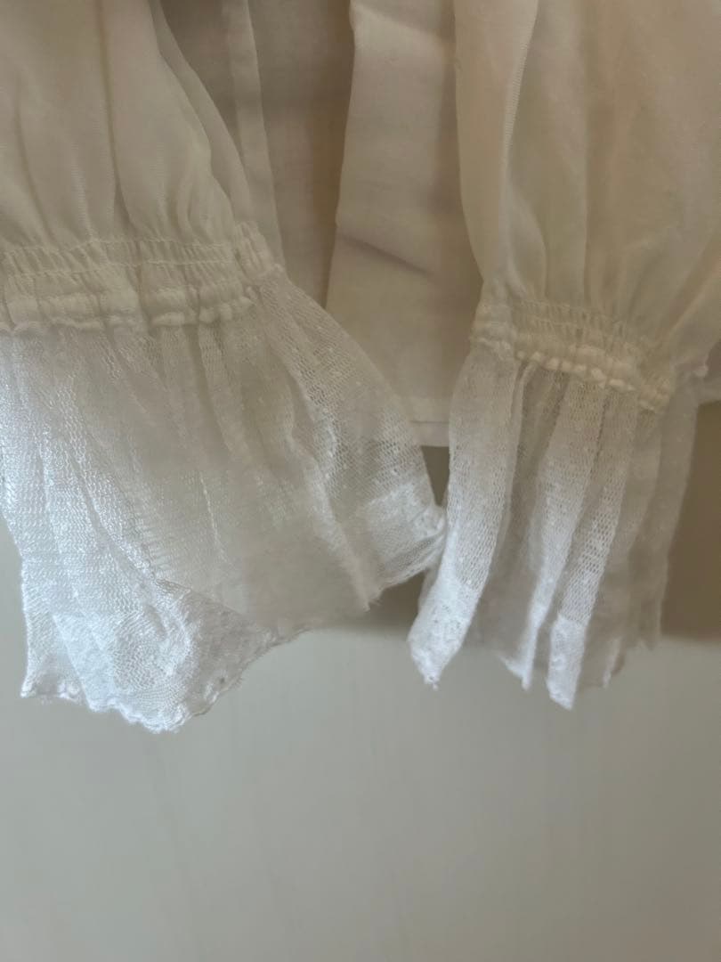 新品未使用　タグ付　PUAL CE CIN 襟袖レースプチハイネックブラウス