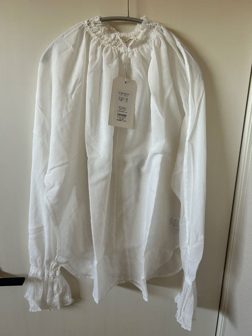新品未使用　タグ付　PUAL CE CIN 襟袖レースプチハイネックブラウス