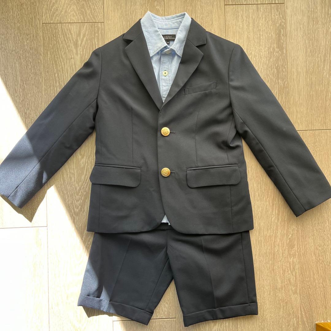 【美品】120cm スーツ ジャケット 子供 男の子 卒園式 入学式 セレモニー