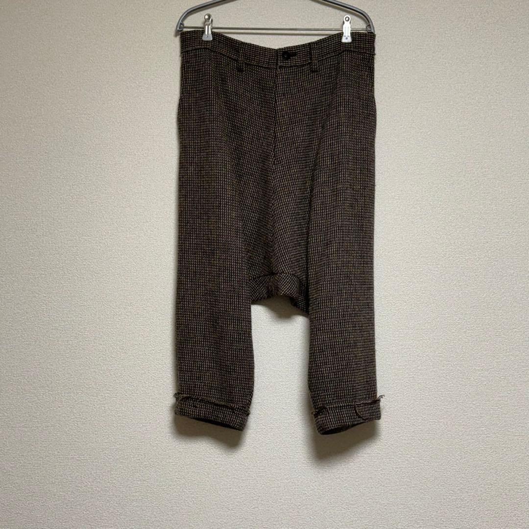 Y's チェックサルエルウールパンツ