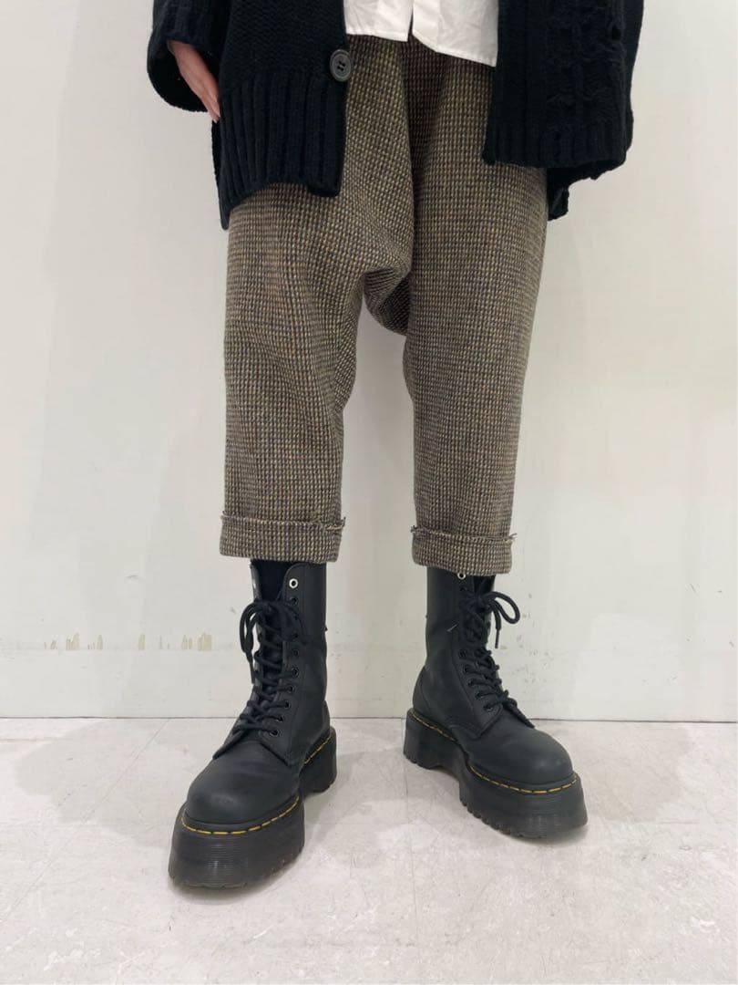 Y's チェックサルエルウールパンツ