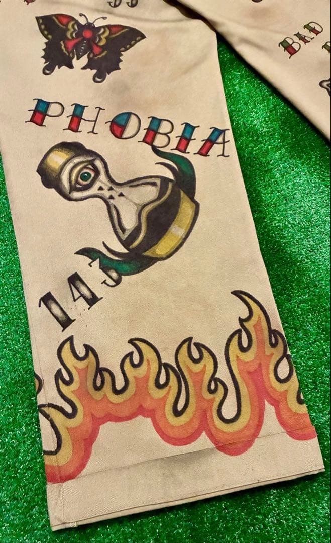 Used チノパン アメトラ タトゥー tattoo メモリアル ハンドペイント