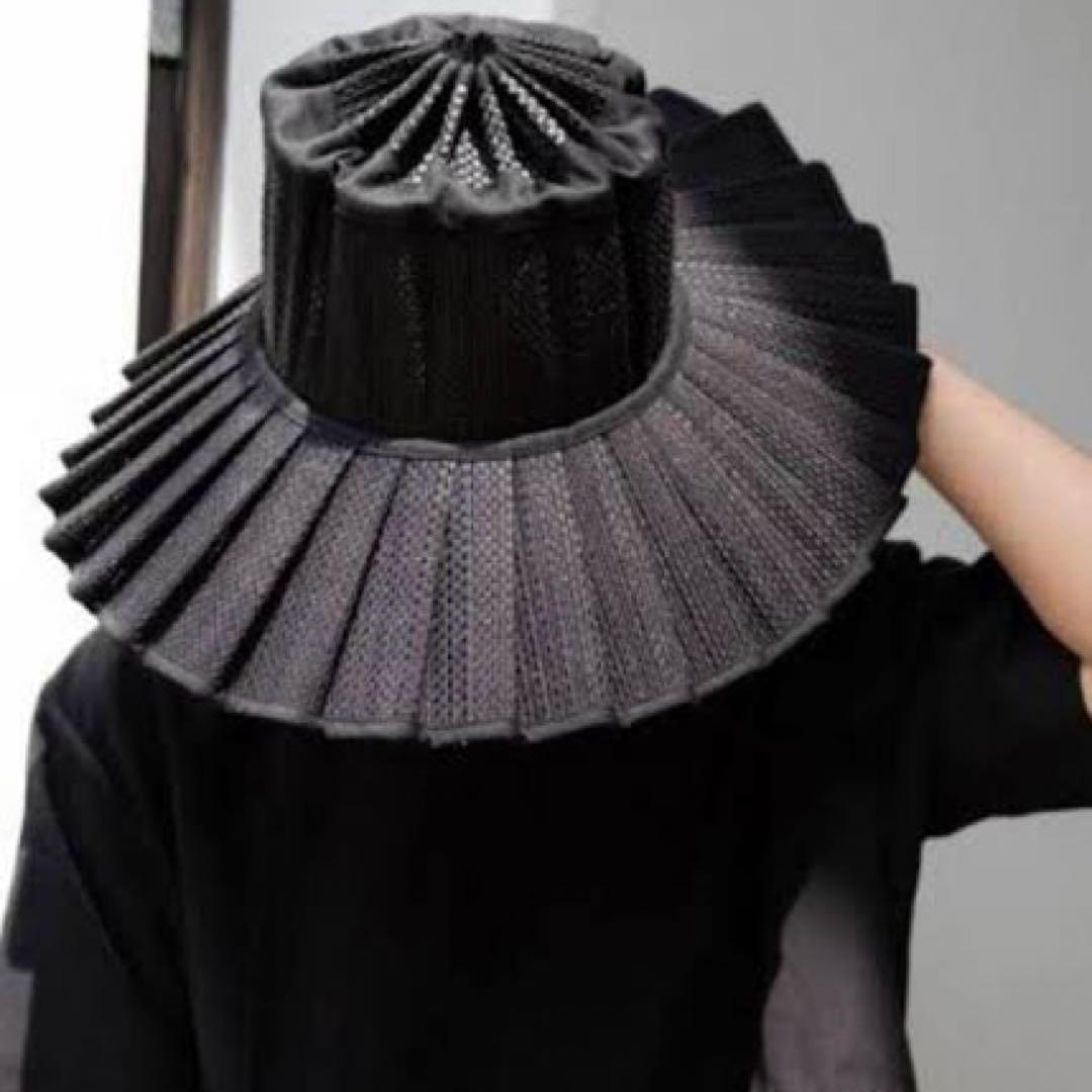 【美品】LORNA MURRAY ローナ マーレイ 麦わら帽子 ハット 黒 M