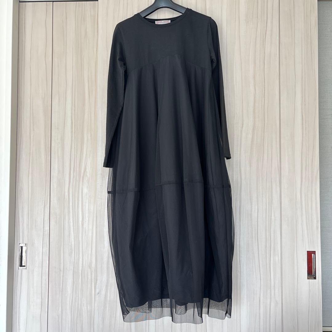 BEARDSLEY ビアズリー　チュールマルワンピース　ブラック　Mサイズ　黒