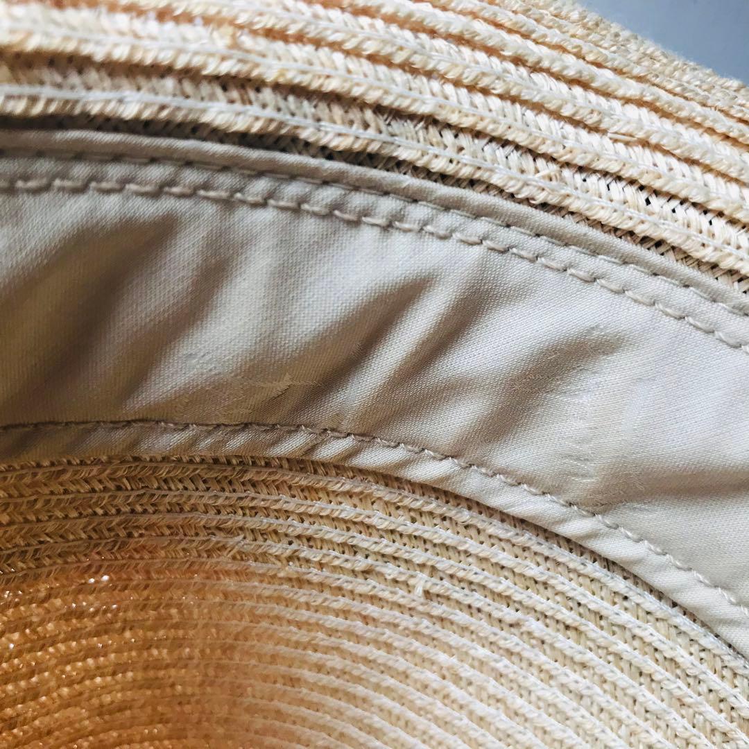 エミリオプッチEMILIO PUCCI幾何学模様　ストローハット麦わら帽子