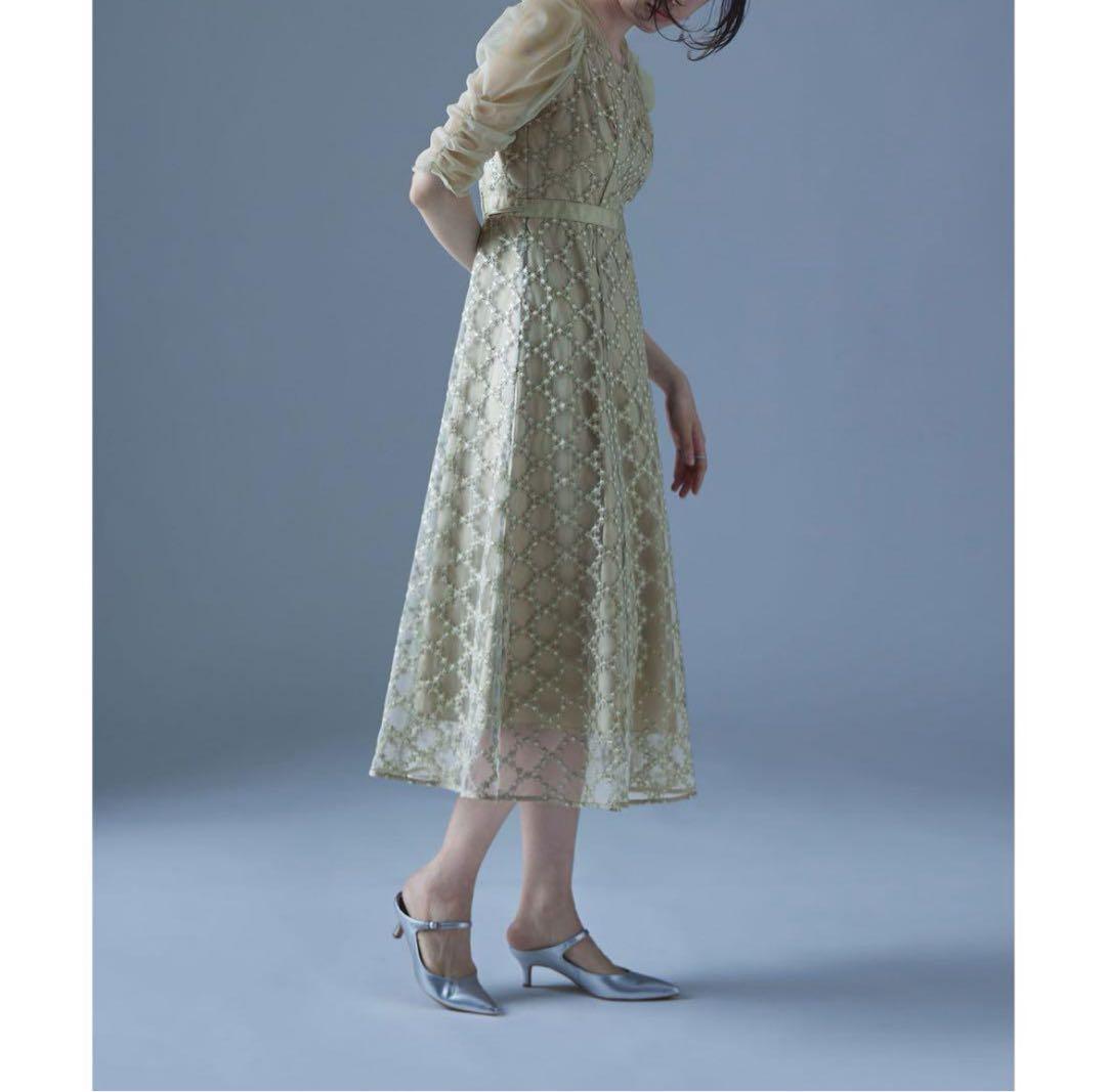 カ★新品タグ付き★ドリードール　フラワーエアリーレースドレス結婚式同窓会お呼ばれ