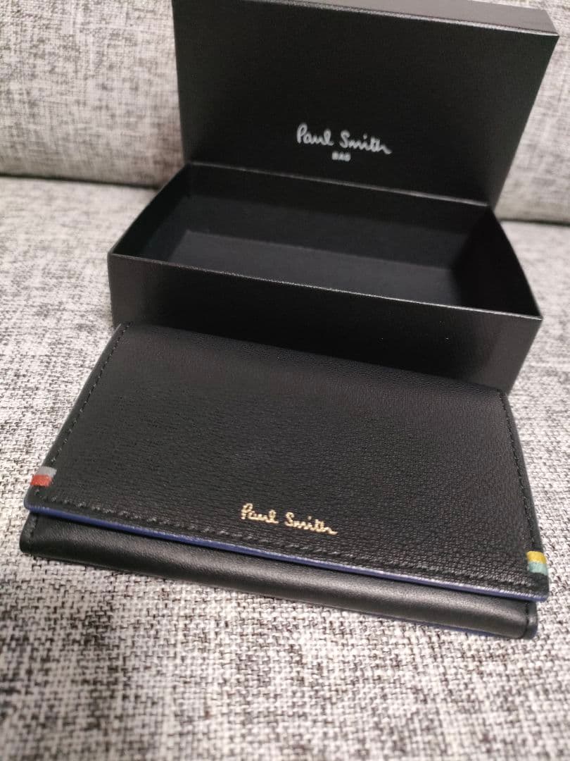 Paul Smith ポールスミス 名刺入れ ブラック ハイライトステッチ