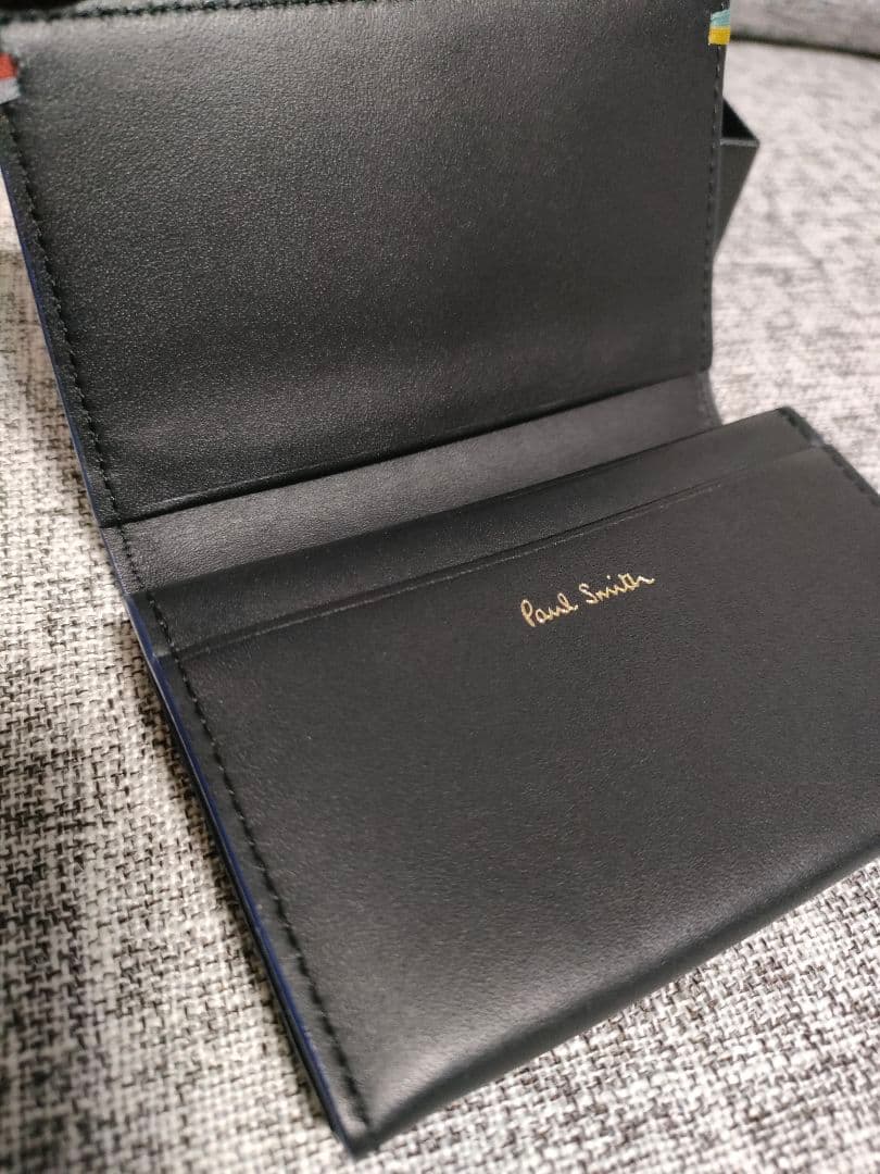 Paul Smith ポールスミス 名刺入れ ブラック ハイライトステッチ