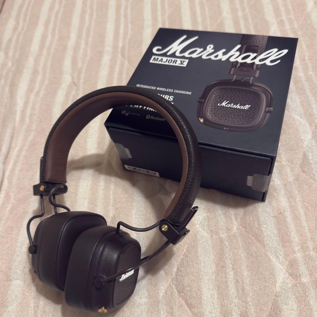 Marshall Major V ワイヤレスヘッドホン ブラウン