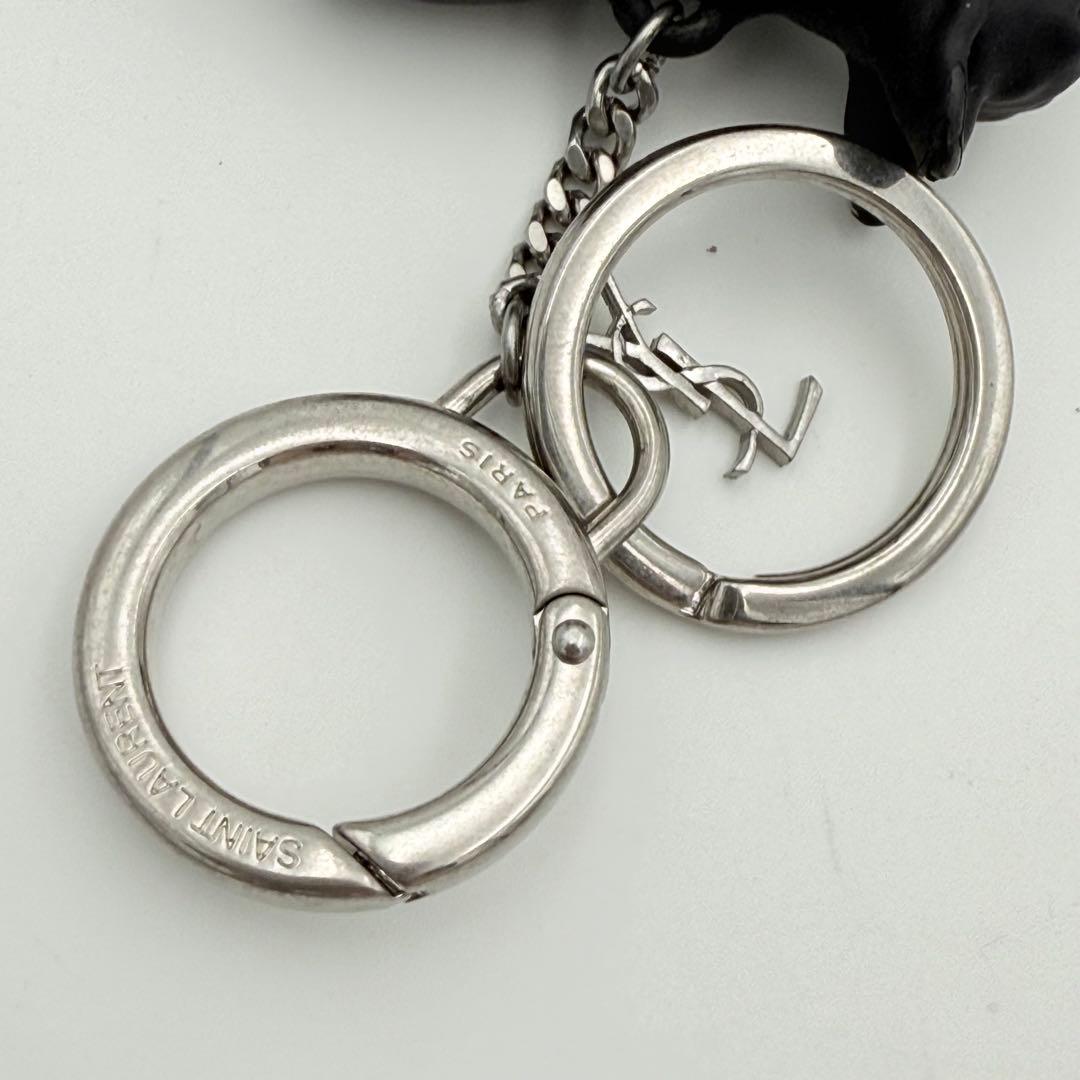 美品✨ Saint Laurent ドッグ キーリング ブルドック ブラック