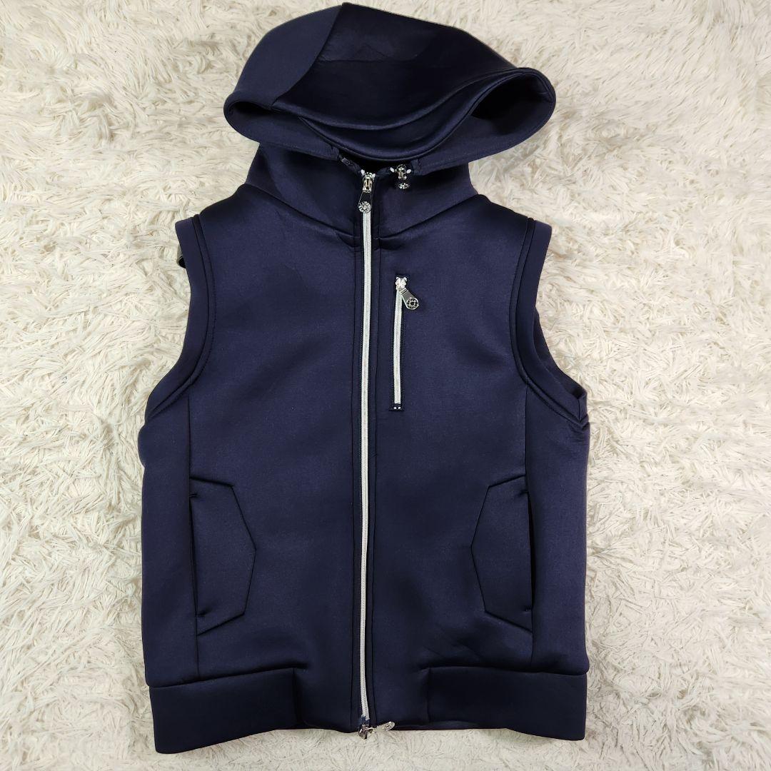 muta MARINE ボンディングベスト パーカー　ロゴ 2wayダブルジップ